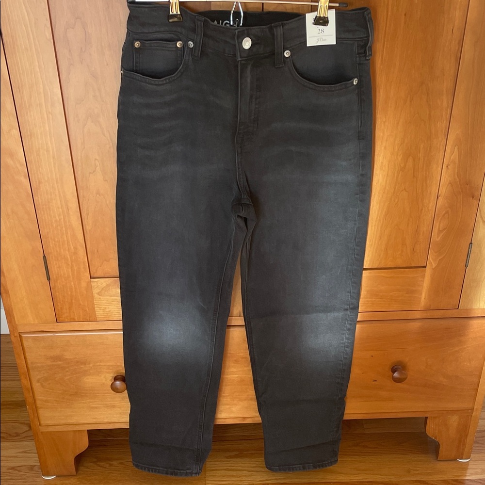 J. Crew NWT Women's Black Straight Jeans